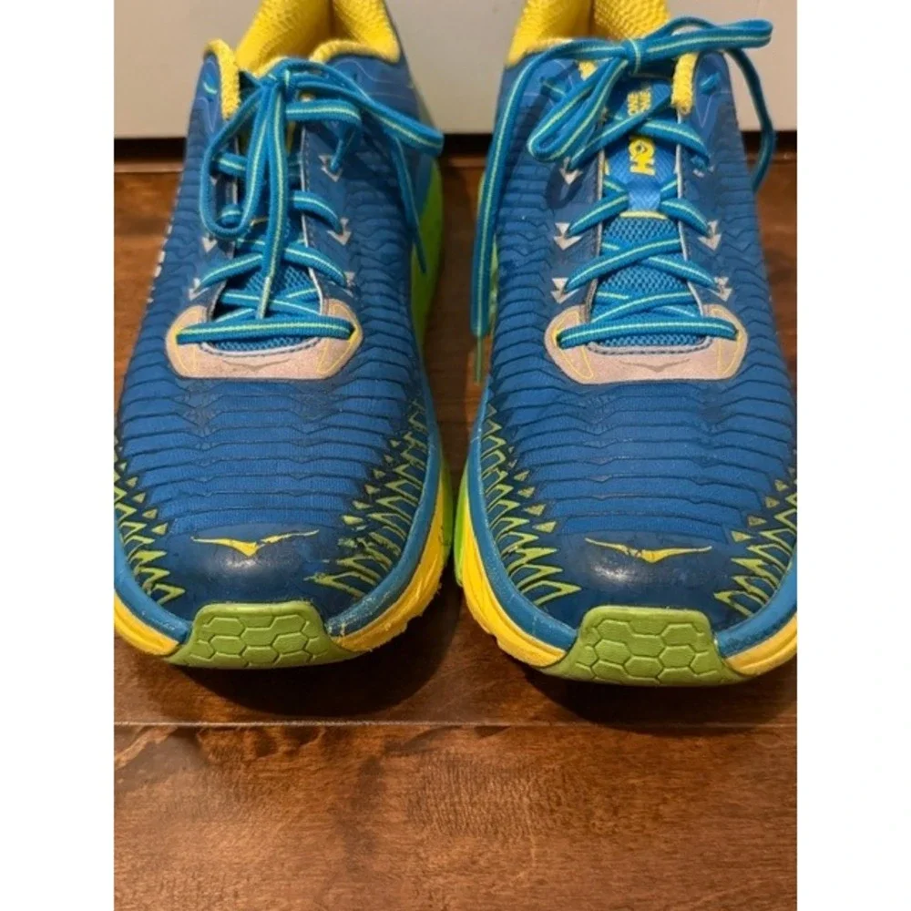 Hoka One One Arahi Blue Blazing Yellow Running Shoes Mens Sz 11.5